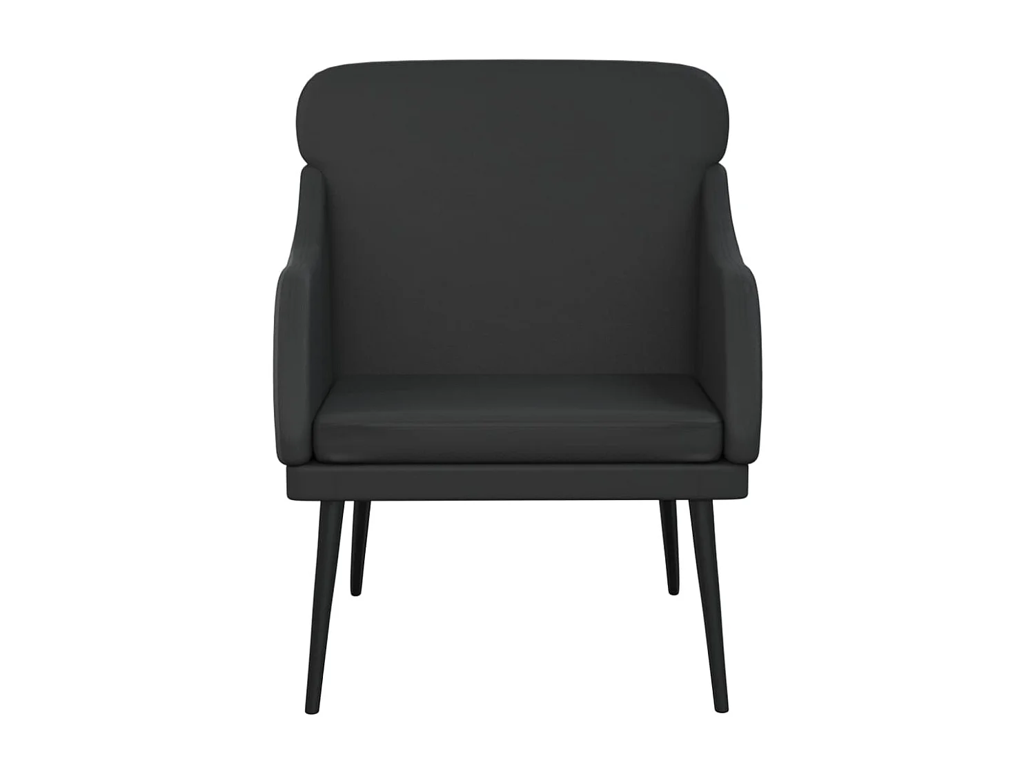 Sillón | Silla de cuero sintético negro 63x76x80 cm SHL3628