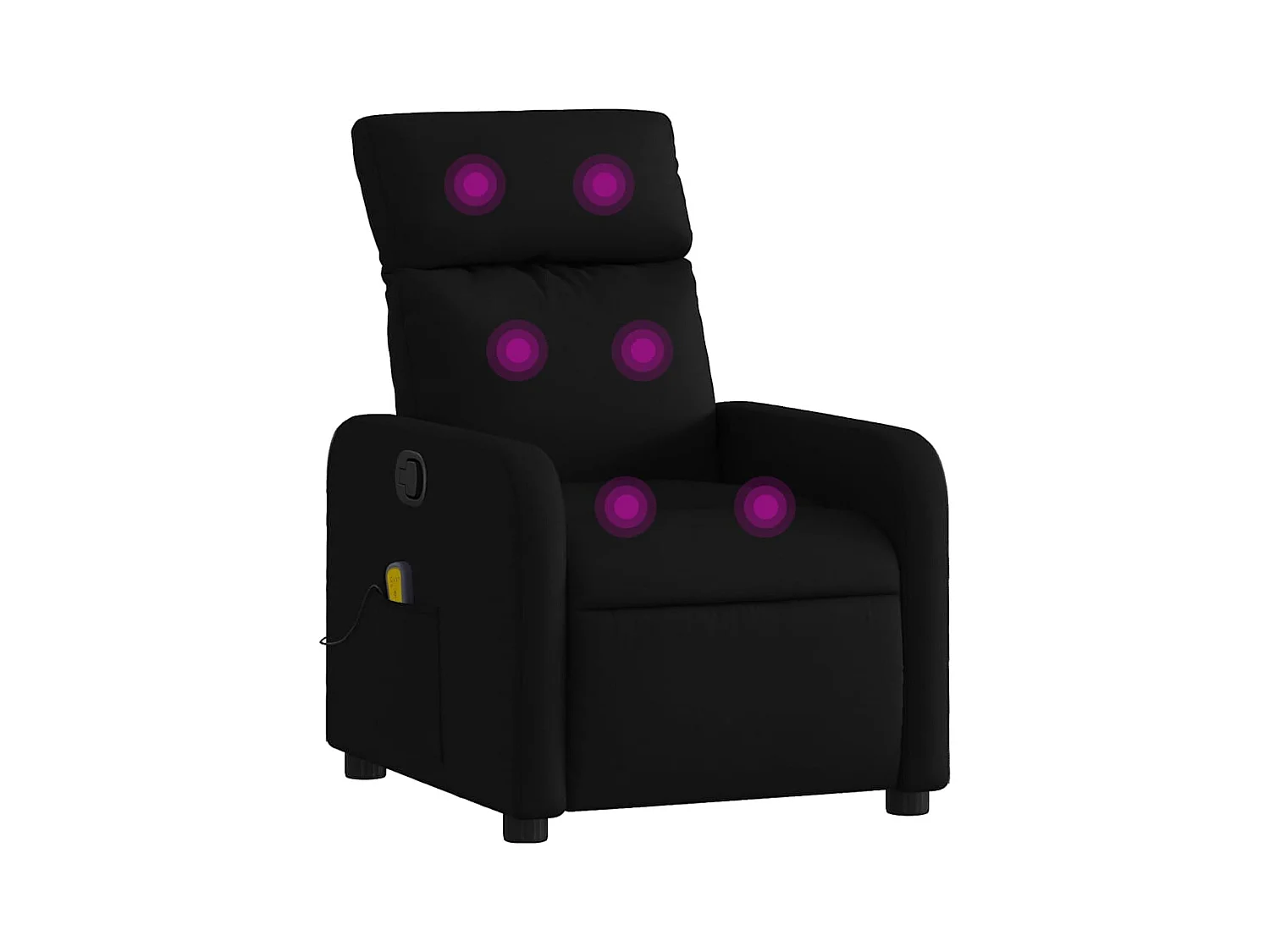 Fauteuil inclinable-Chaise de relax-Fauteuil de Massage Noir Tissu SHL5429