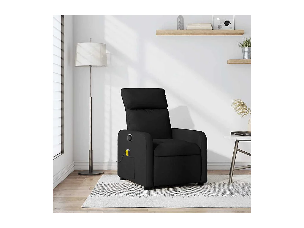 Sillón de relax | Sillón reclinable de masaje de tela negro SHL8683