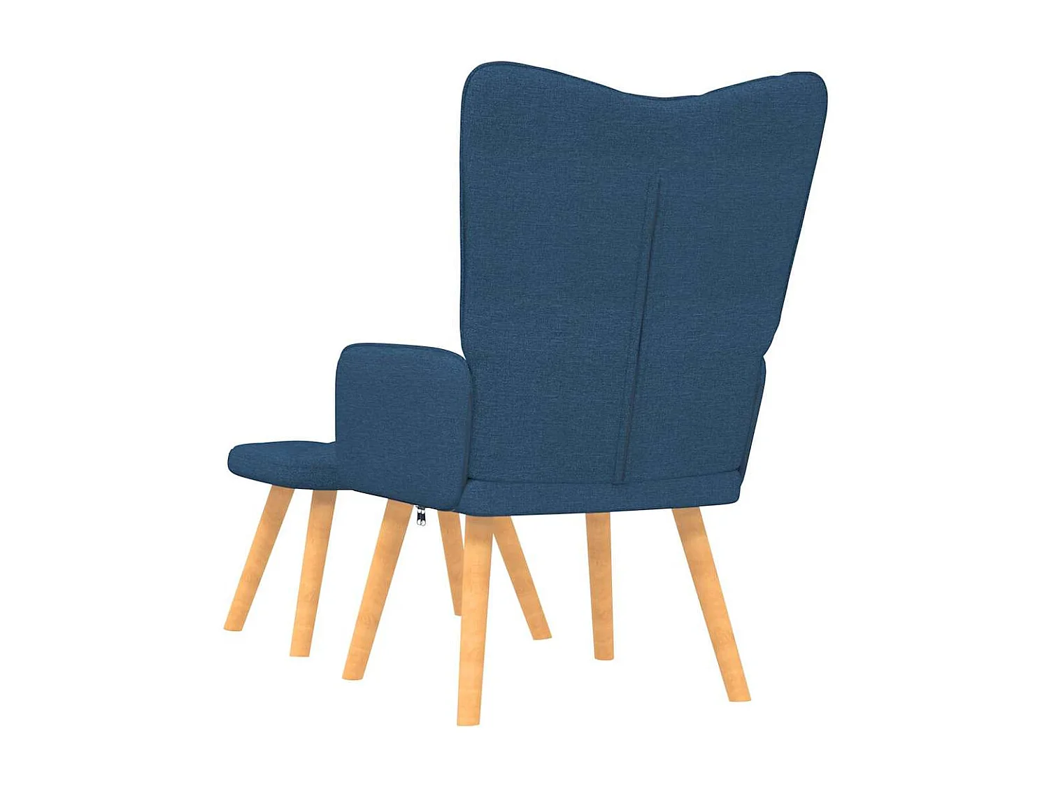 Silla de relajación | Sillón de relax con reposapiés tela azul SHL2206