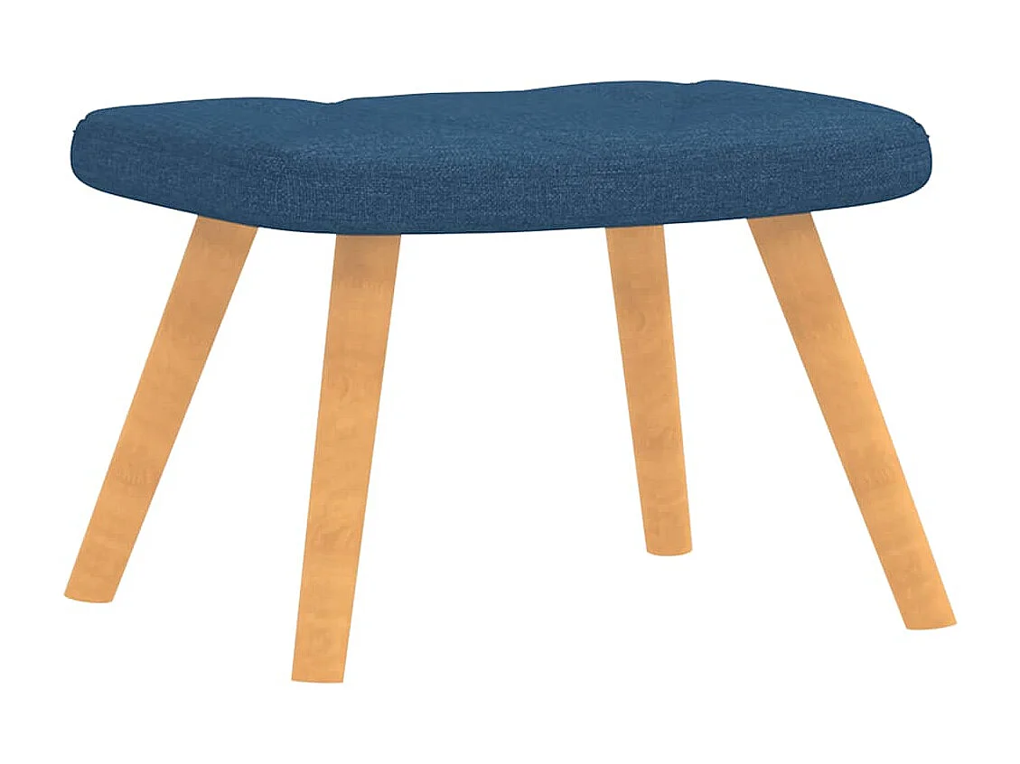 Silla de relajación | Sillón de relax con reposapiés tela azul SHL2206