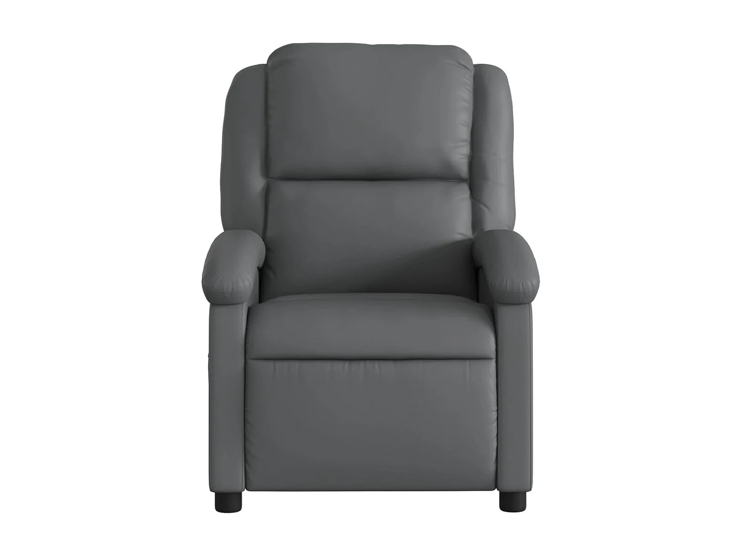 Fauteuil inclinable-Chaise de relax-Fauteuil salon gris similicuir SHL4967