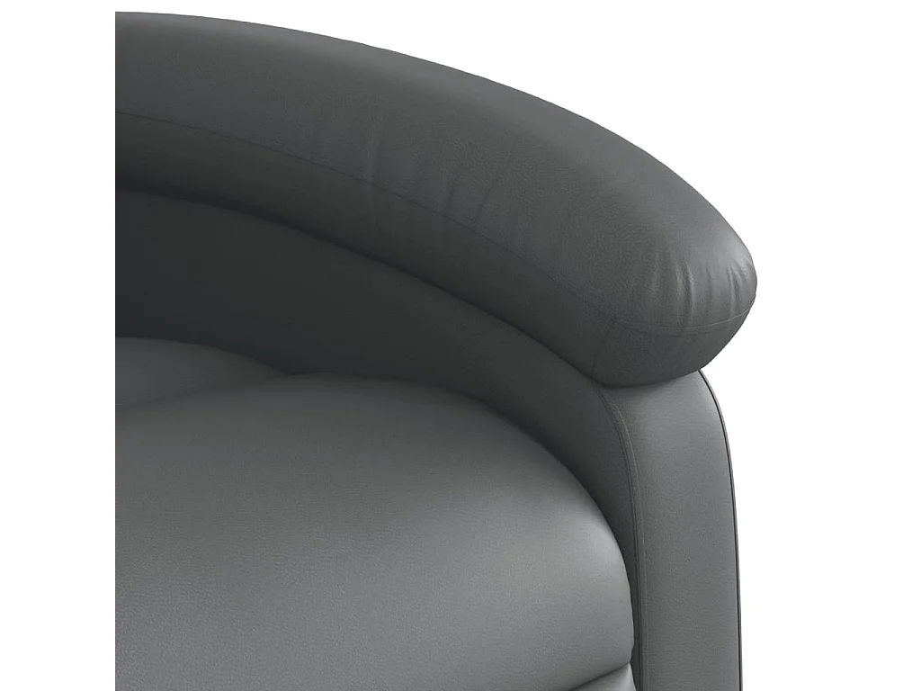 Fauteuil inclinable-Chaise de relax-Fauteuil salon gris similicuir SHL4967