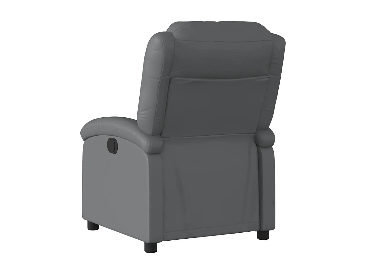 Fauteuil inclinable-Chaise de relax-Fauteuil salon gris similicuir SHL4967