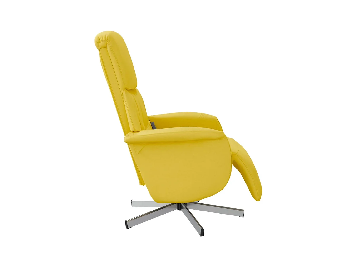 Sillón de relax | Sillón reclinable de masaje con reposapiés tela amarillo claro SHL4022