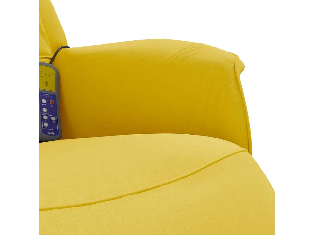 Fauteuil inclinable-Fauteuil salon de massage repose-pieds jaune clair tissu SHL2418