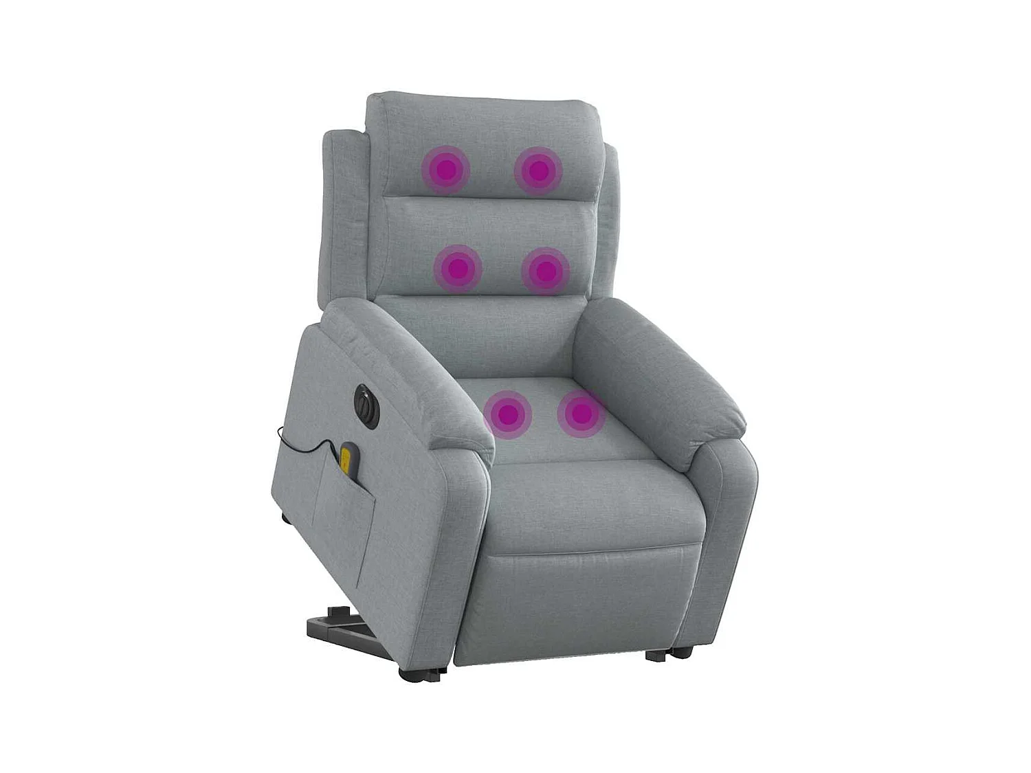 Sillón de salón | Silla | Sillón de masaje eléctrico reclinable elevable tela gris claro SHL7956