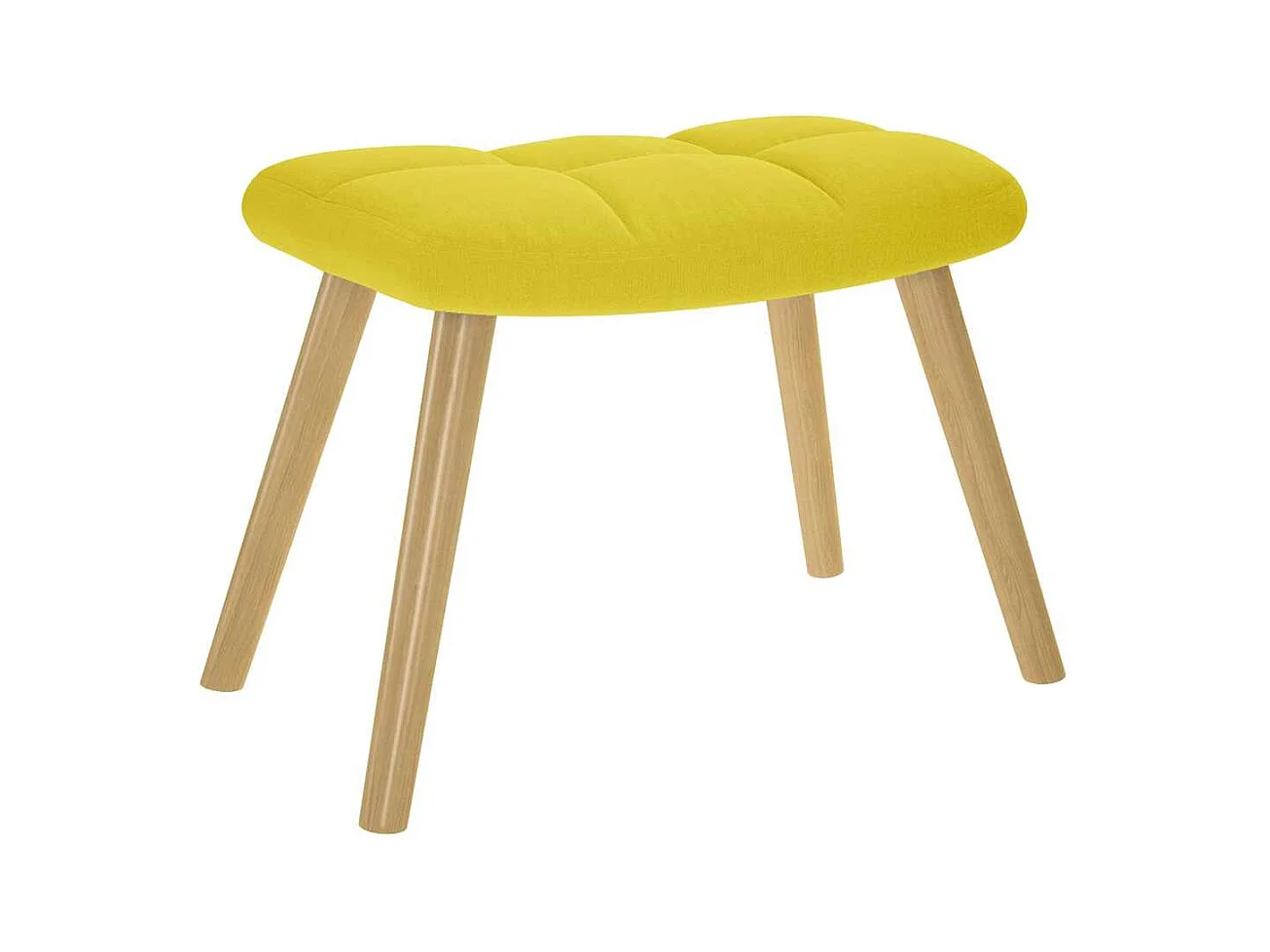 Sillón de relax | Silla de relax con taburete tela amarillo clara SHL5315