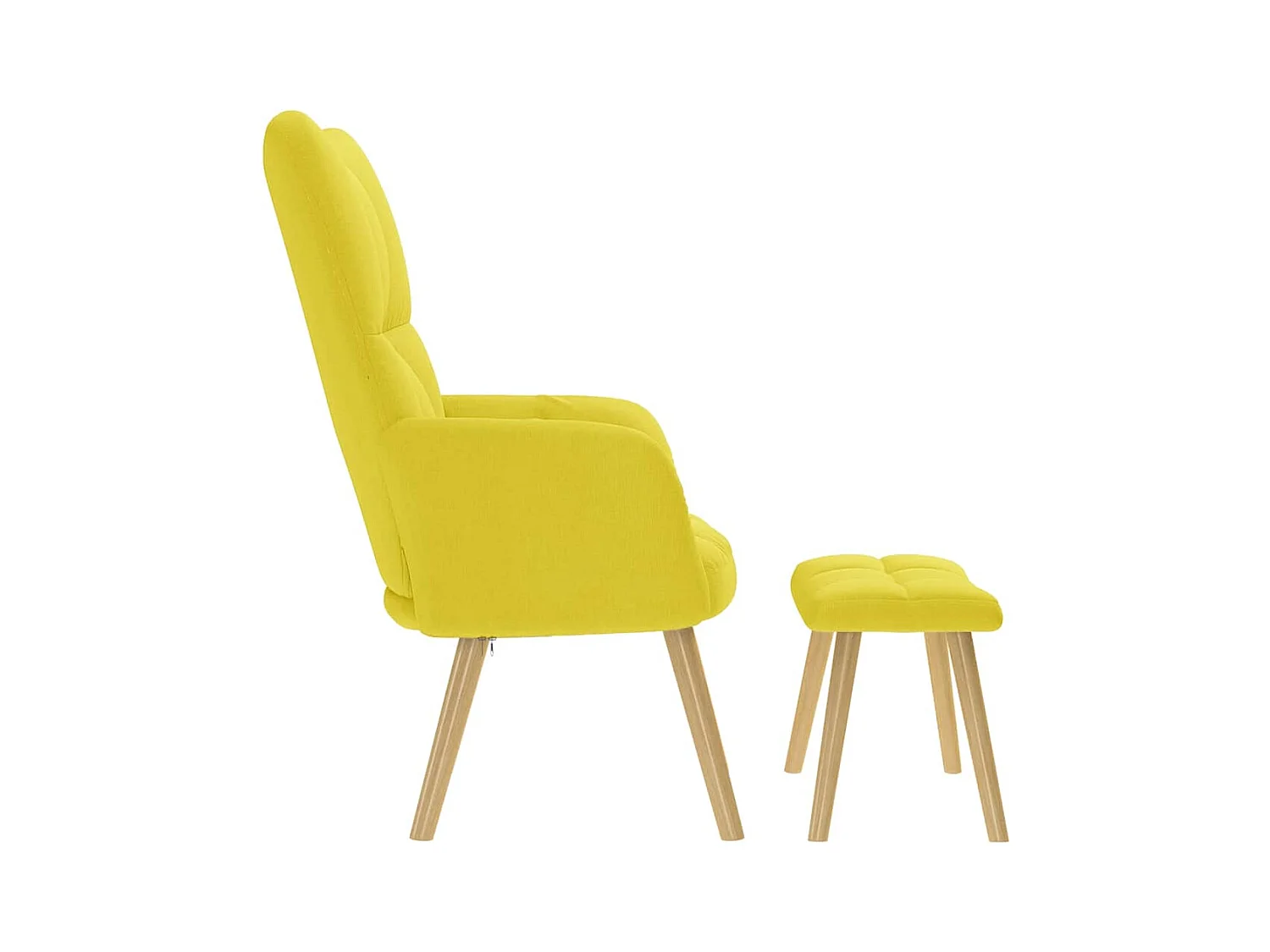 Sillón de relax | Silla de relax con taburete tela amarillo clara SHL5315