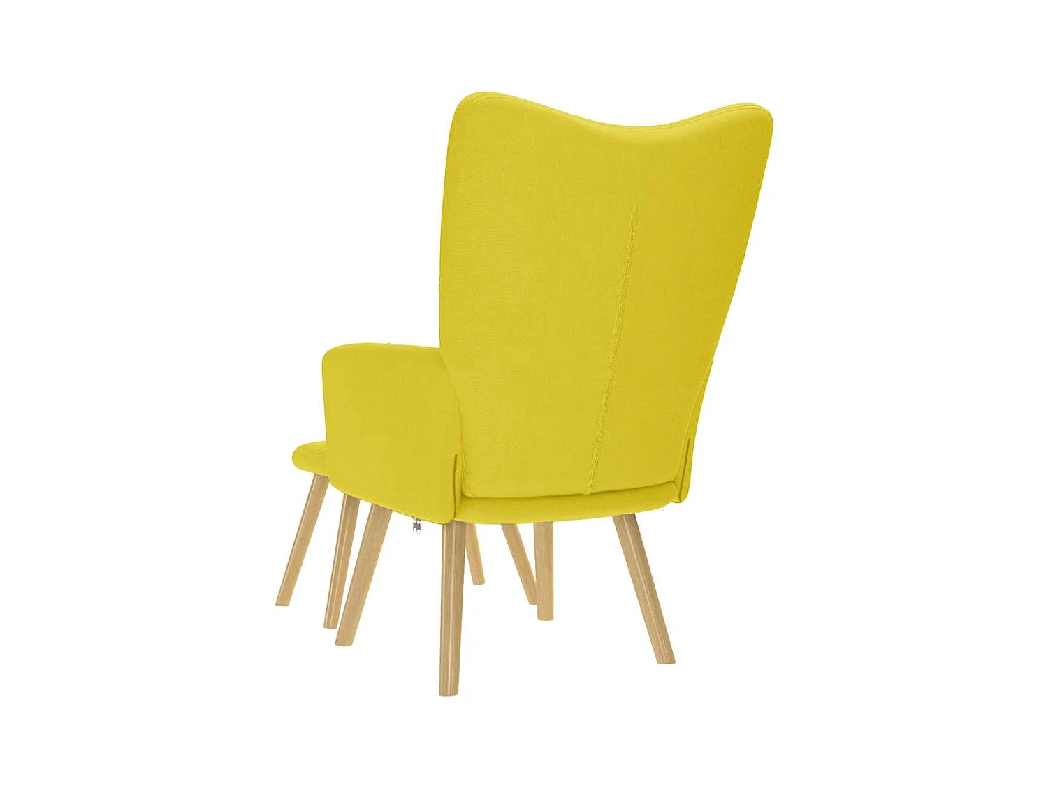 Sillón de relax | Silla de relax con taburete tela amarillo clara SHL5315