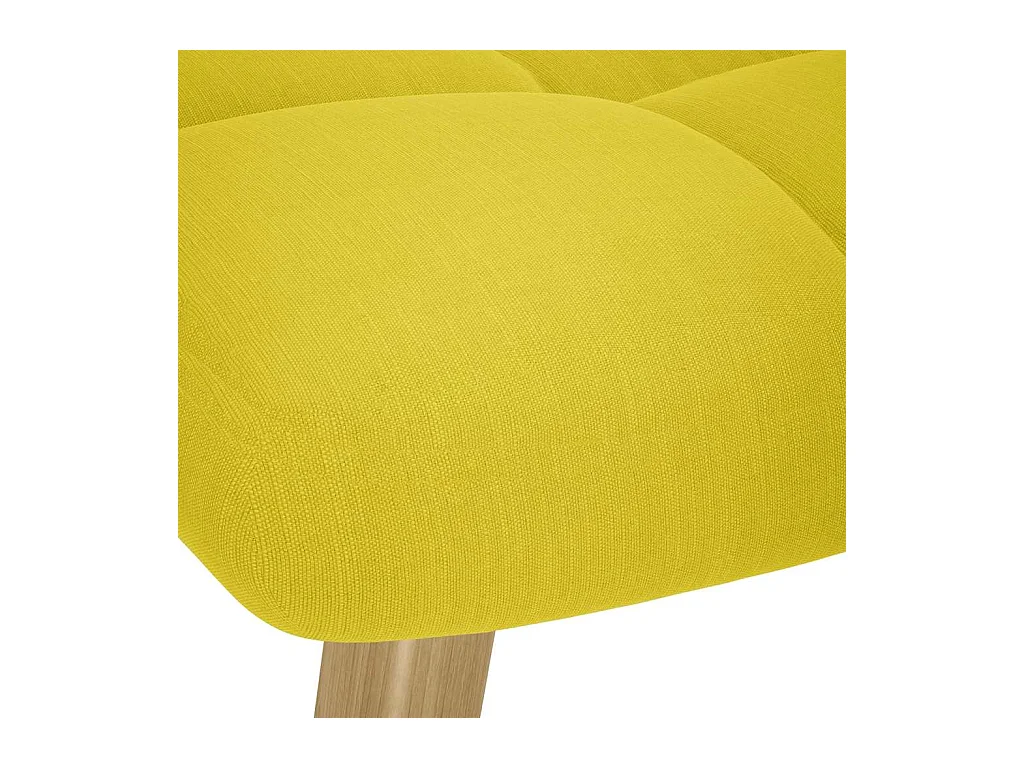 Sillón de relax | Silla de relax con taburete tela amarillo clara SHL5315