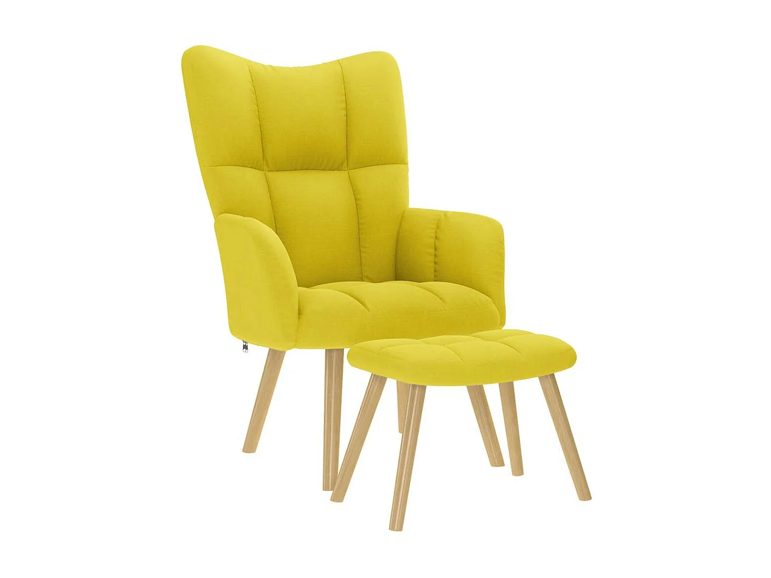 Sillón de relax | Silla de relax con taburete tela amarillo clara SHL5315