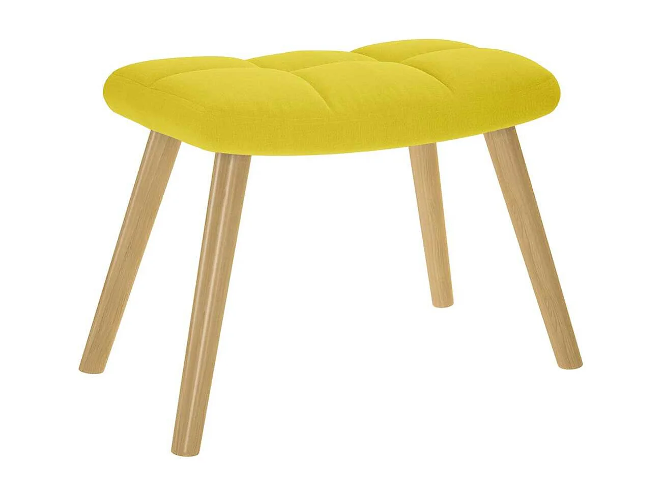 Sillón de relax | Silla de relax con taburete tela amarillo clara SHL5315