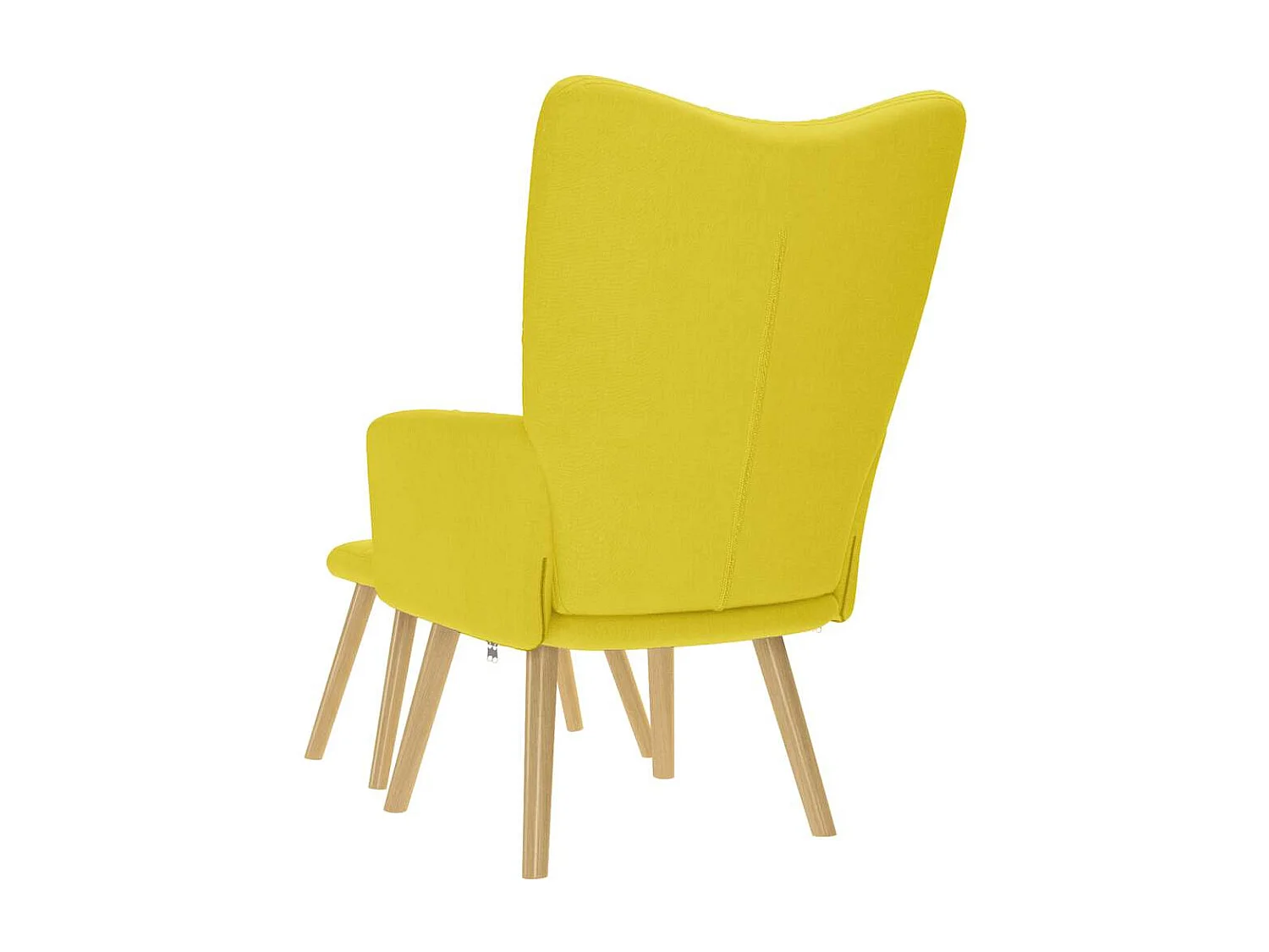 Sillón de relax | Silla de relax con taburete tela amarillo clara SHL5315