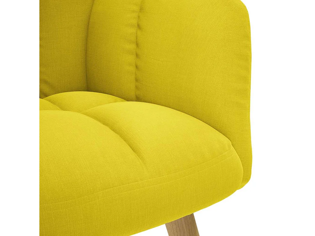 Sillón de relax | Silla de relax con taburete tela amarillo clara SHL5315