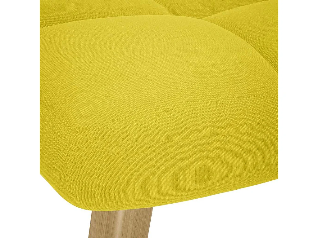 Sillón de relax | Silla de relax con taburete tela amarillo clara SHL5315
