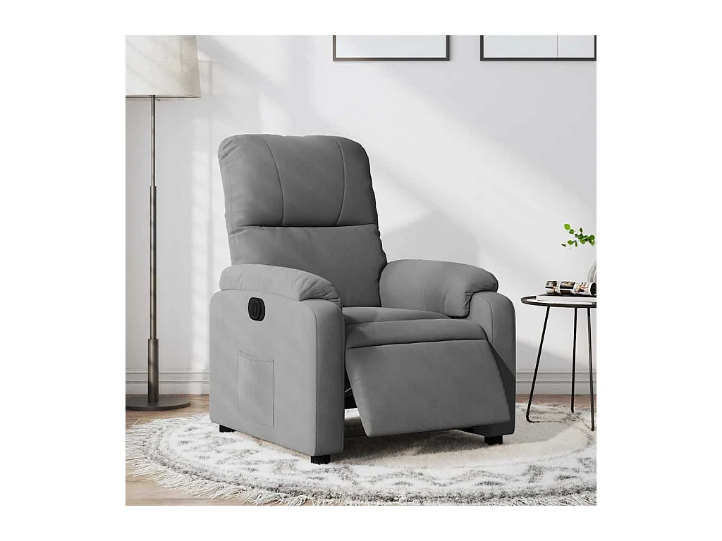 Sillón de relax | Silla | Sillón reclinable eléctrico tela de microfibra gris oscuro SHL8182