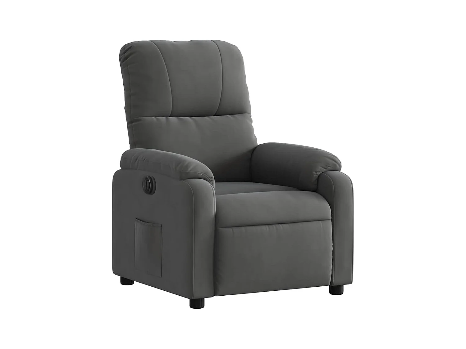 Sillón de relax | Silla | Sillón reclinable eléctrico tela de microfibra gris oscuro SHL8182