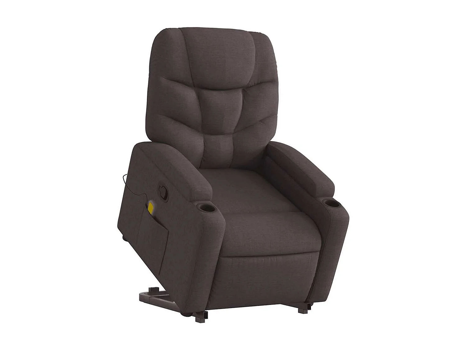 Massagesessel mit Aufstehhilfe | Relaxsessel Dunkelbraun Stoff SHL41121