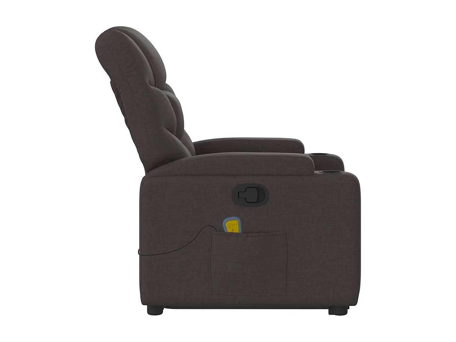Massagesessel mit Aufstehhilfe | Relaxsessel Dunkelbraun Stoff SHL41121