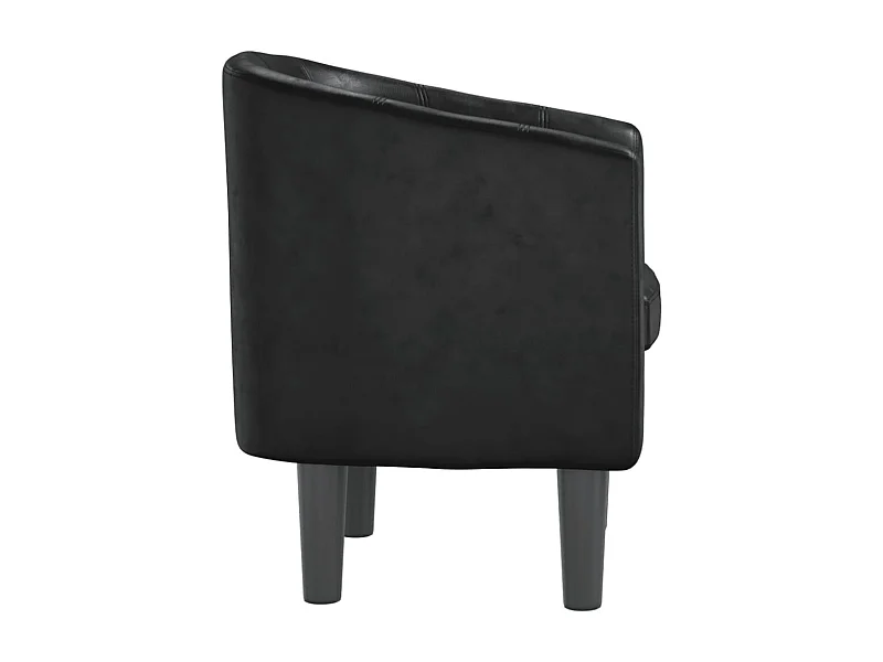 Sillón de salón cuero sintético negro SHL8695