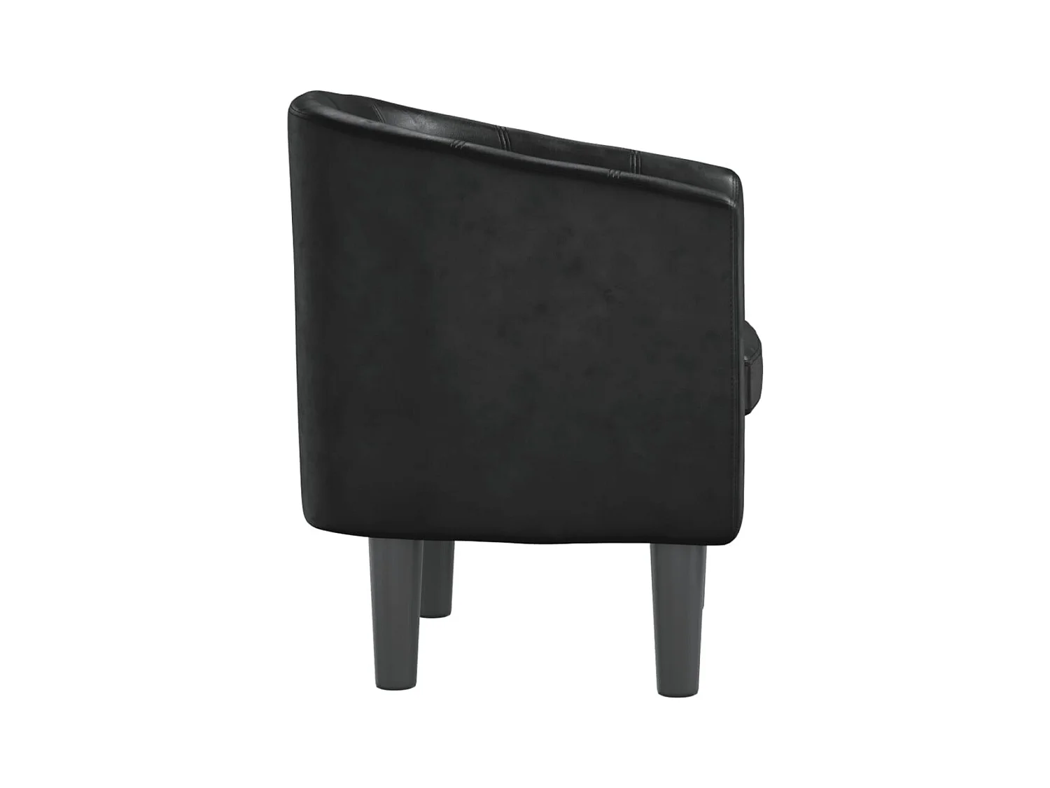 Sillón de salón cuero sintético negro SHL8695