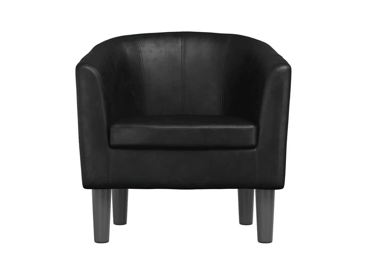 Sillón de salón cuero sintético negro SHL8695