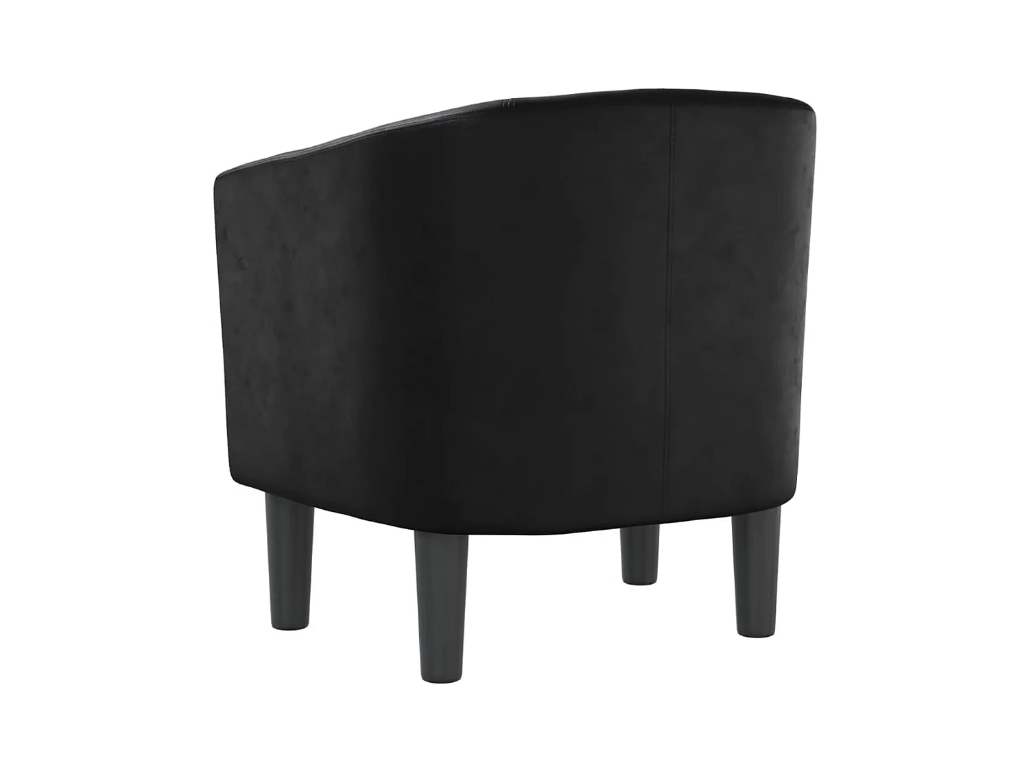 Sillón de salón cuero sintético negro SHL8695
