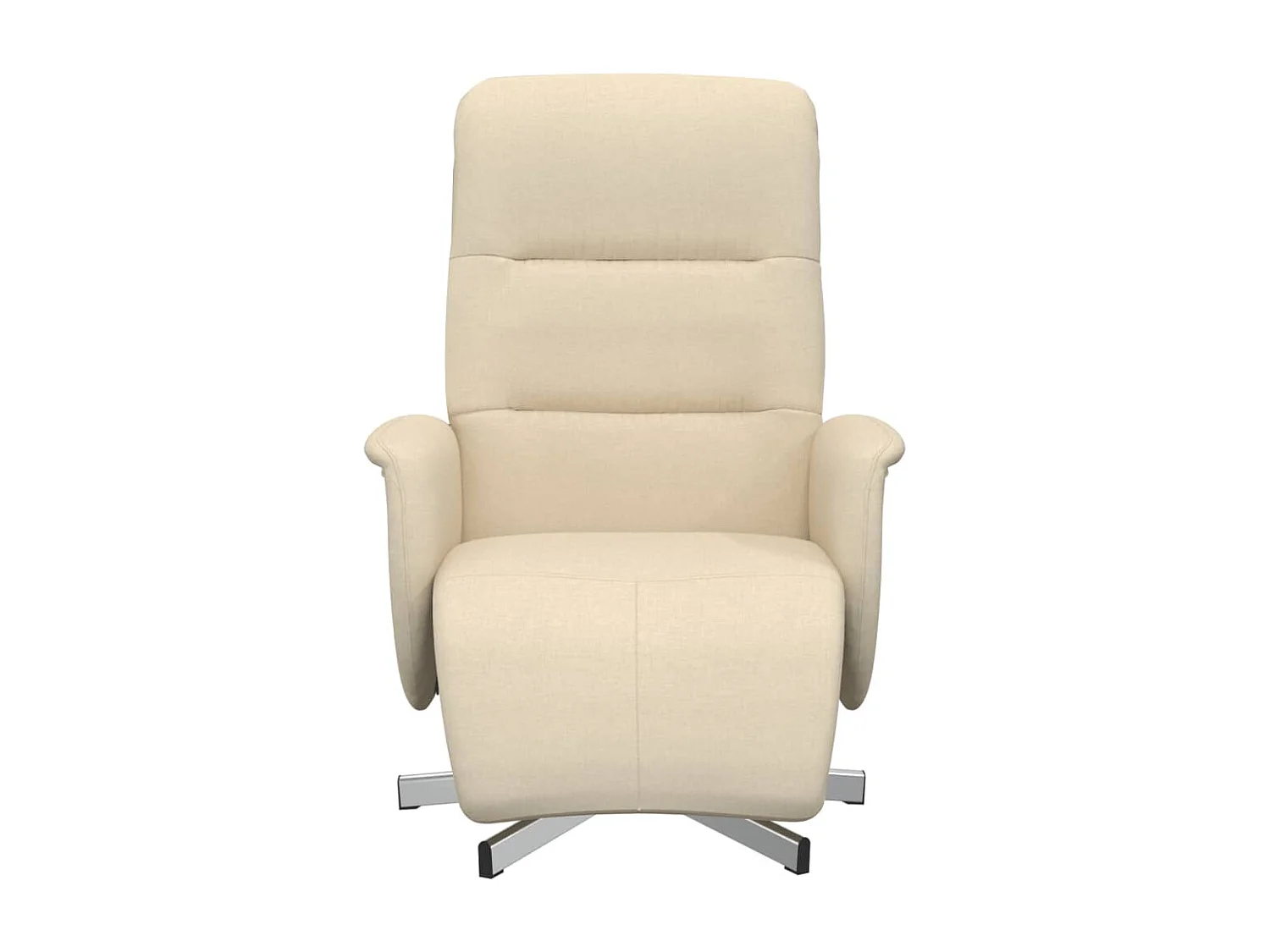 Relaxsessel | Lounge Sessel für Wohnzimmer mit Fußhocker Creme Stoff SHL71246
