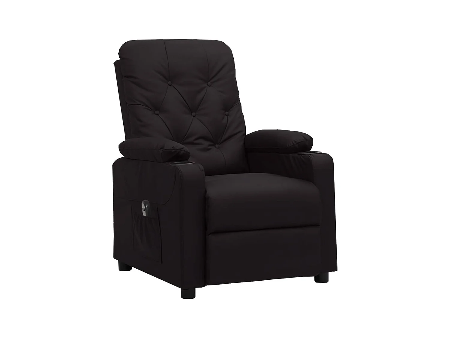 Fauteuil inclinable électrique-Chaise de relax-Fauteuil salon Noir Similicuir SHL1153