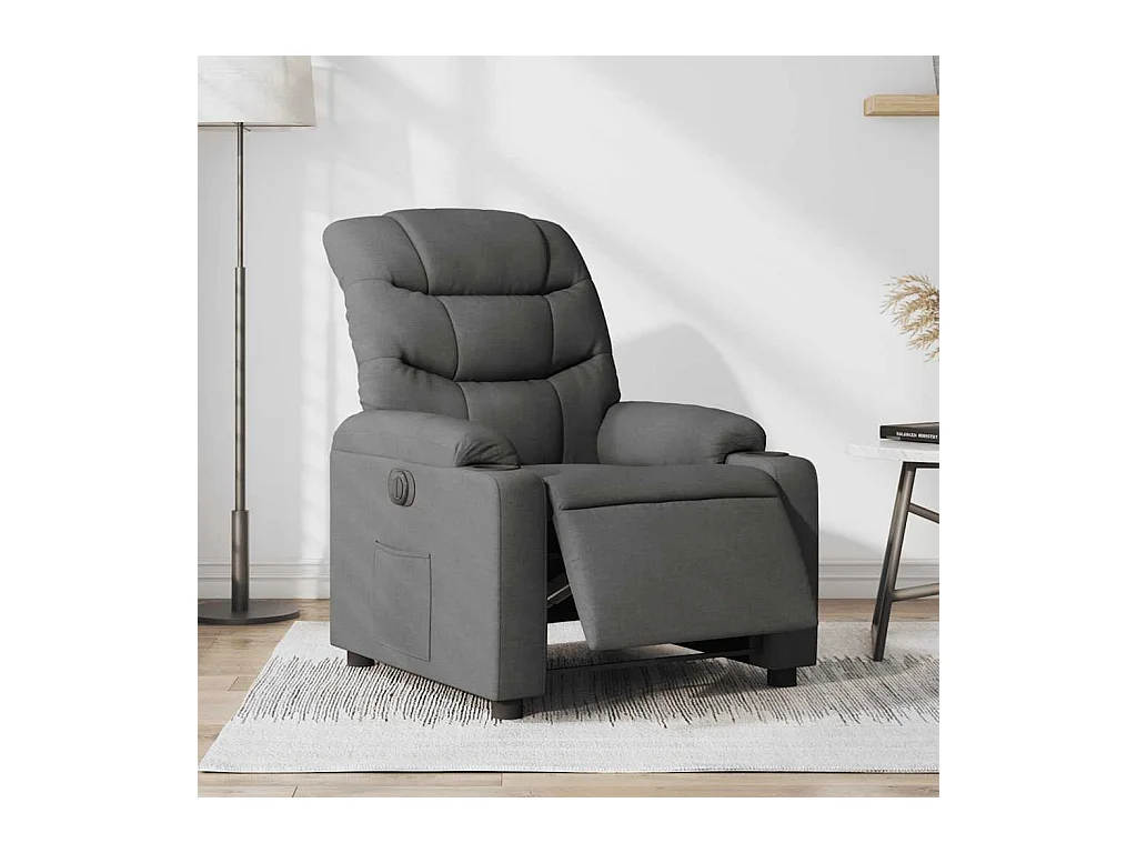Sillón de relax | Silla | Sillón reclinable eléctrico de tela gris oscuro SHL6122
