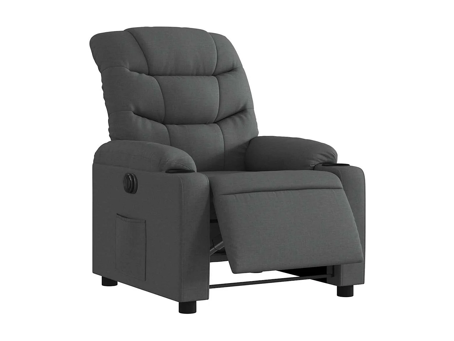 Fauteuil inclinable électrique-Chaise de relax-Fauteuil salon Gris foncé Tissu SHL1135