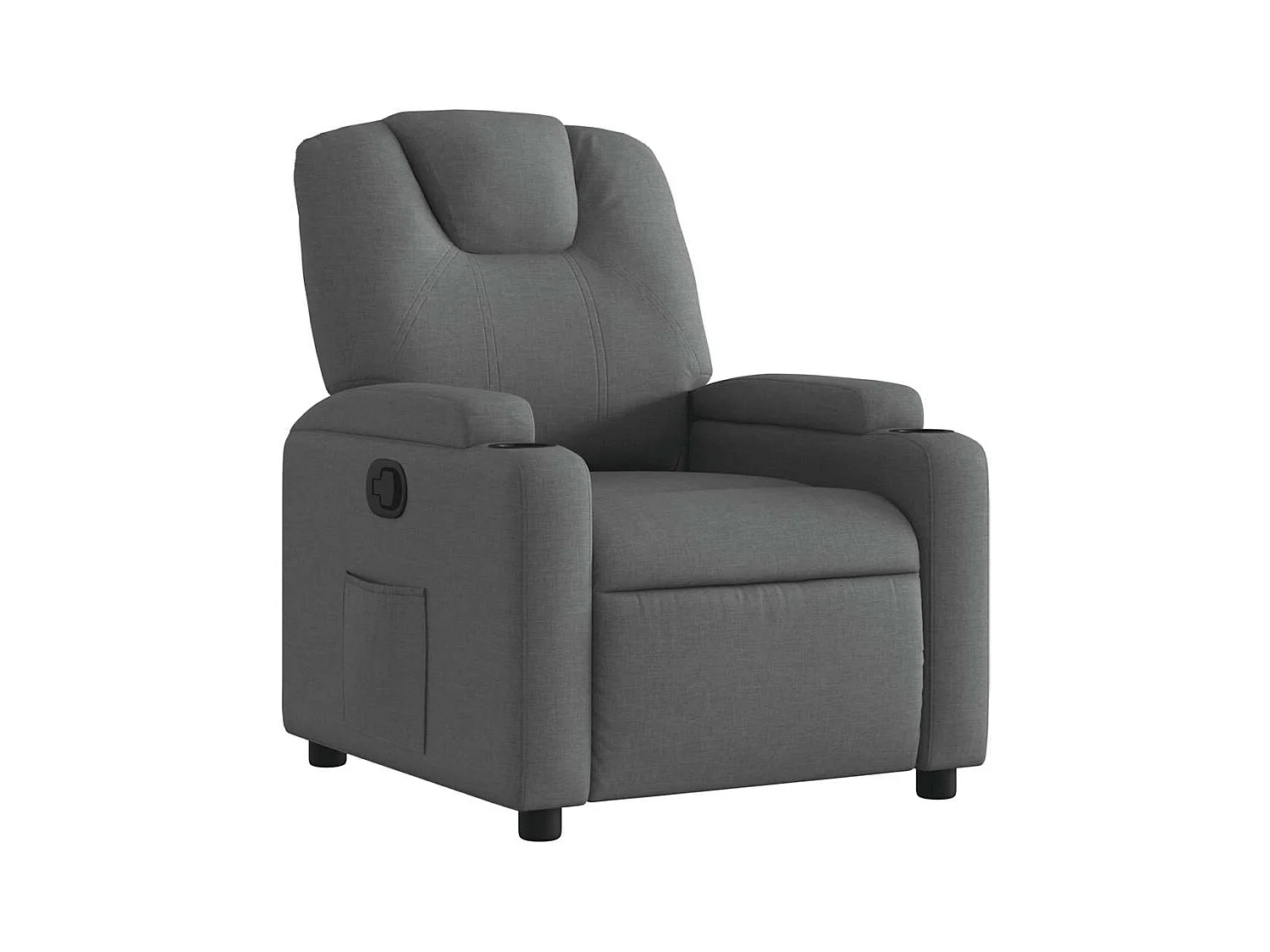 Fauteuil inclinable-Fauteuil salon Gris foncé Tissu SHL2313