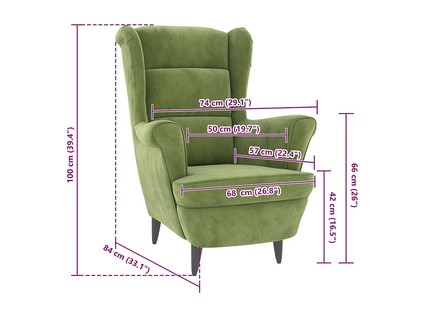 Relaxsessel | Lounge Sessel für Wohnzimmer Hellgrün Samt SHL35799