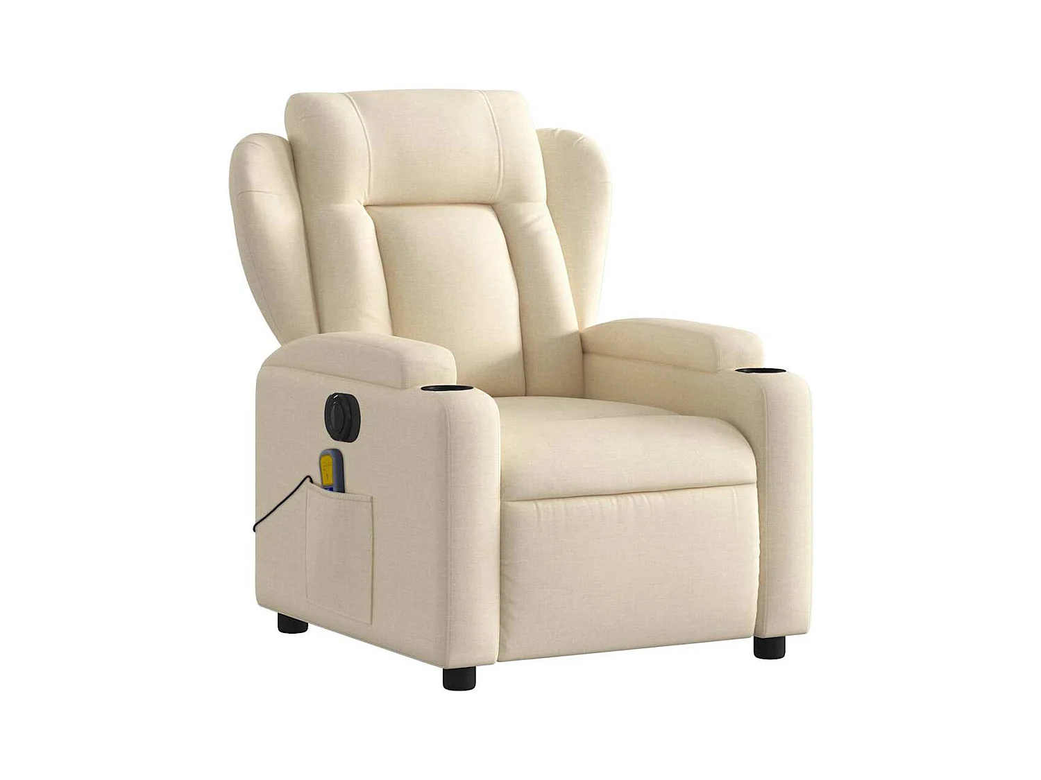 Sillón de relax | Sillón reclinable de masaje eléctrico tela color crema SHL6228