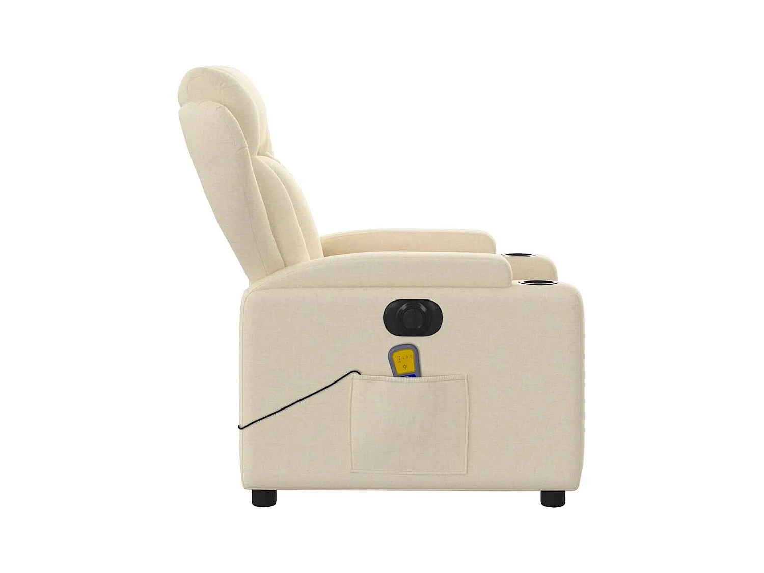 Sillón de relax | Sillón reclinable de masaje eléctrico tela color crema SHL6228