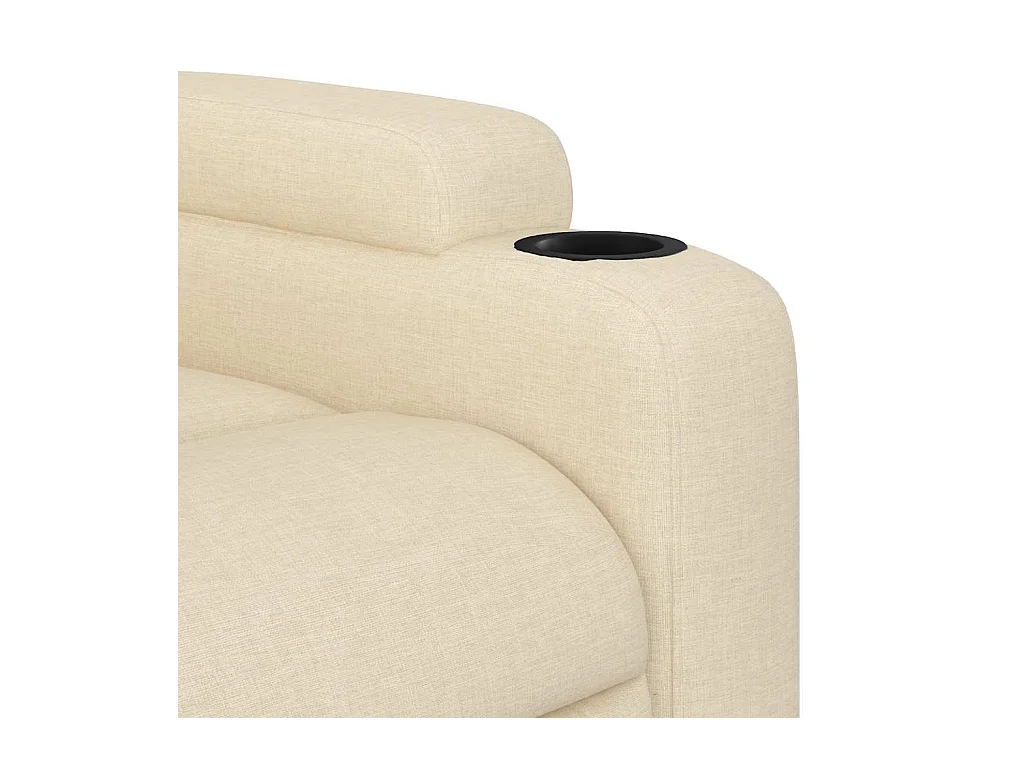 Sillón de relax | Sillón reclinable de masaje eléctrico tela color crema SHL6228