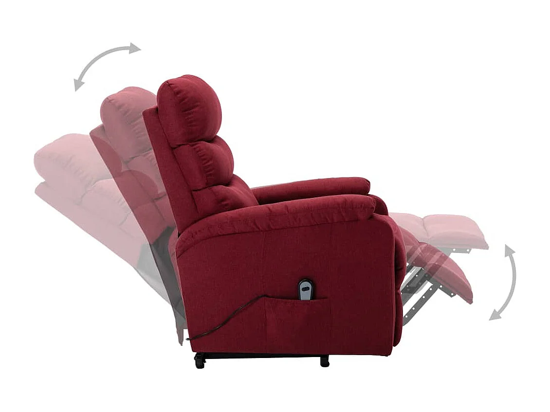 Sta-op-stoel | Relaxstoel stof wijnrood