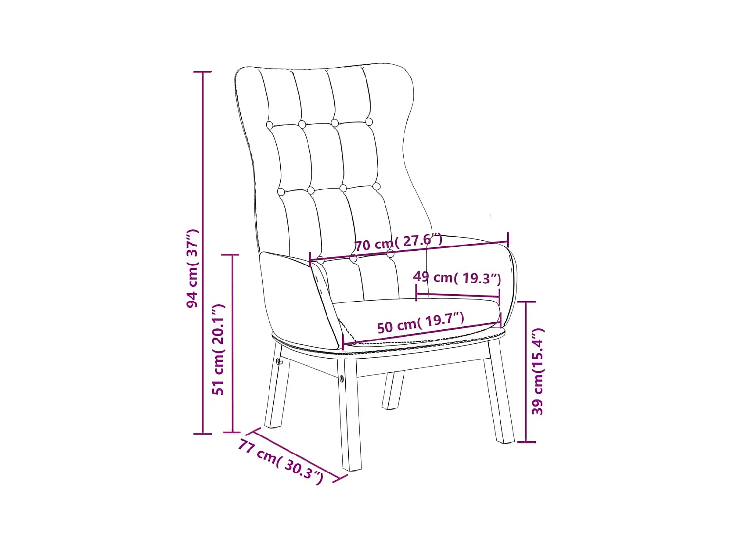 Poltrona | Cadeira Relax tecido preto SHL657516