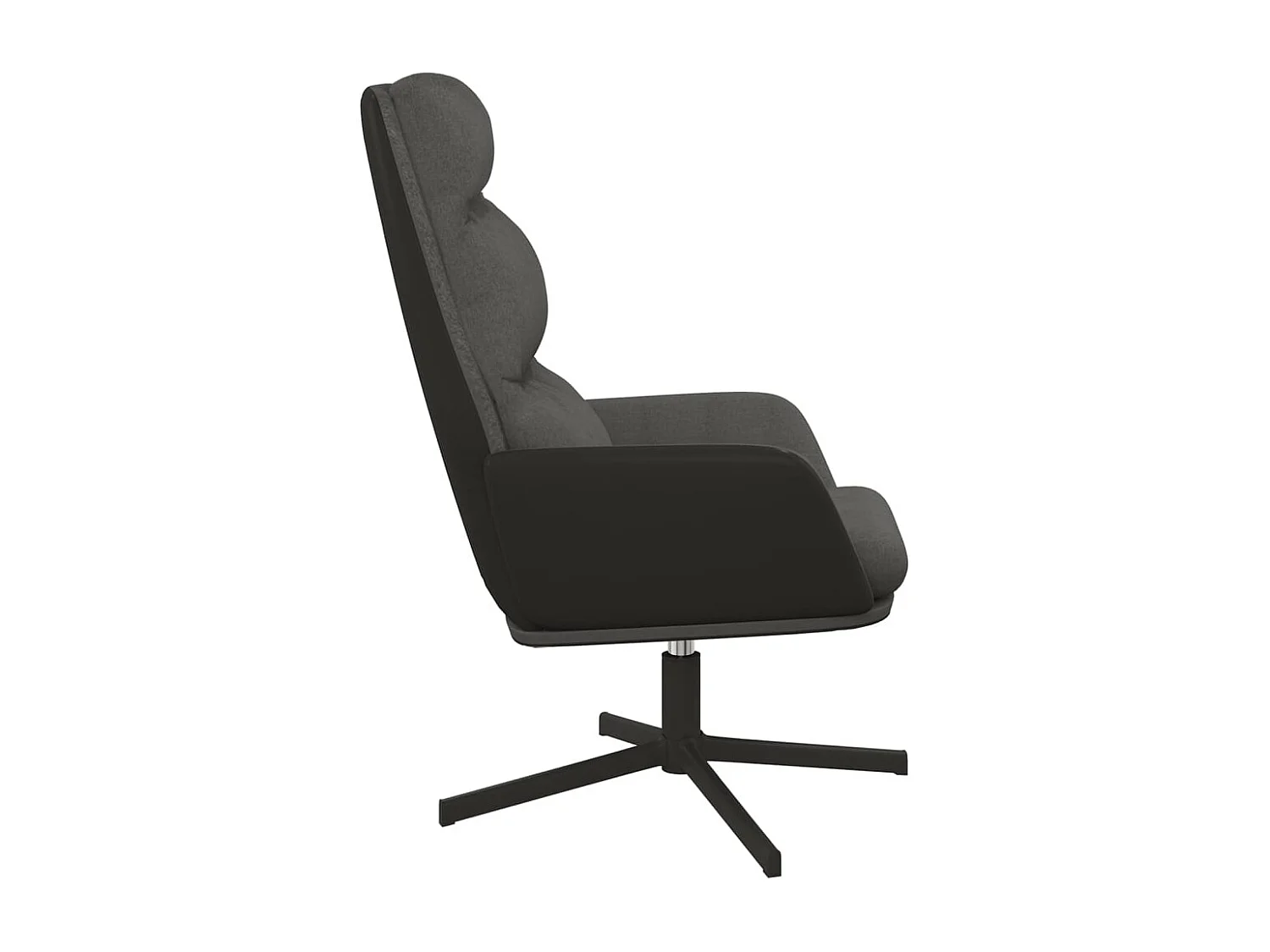 Chaise de relaxation-Fauteuil de Salon Gris foncé Tissu SHL1647