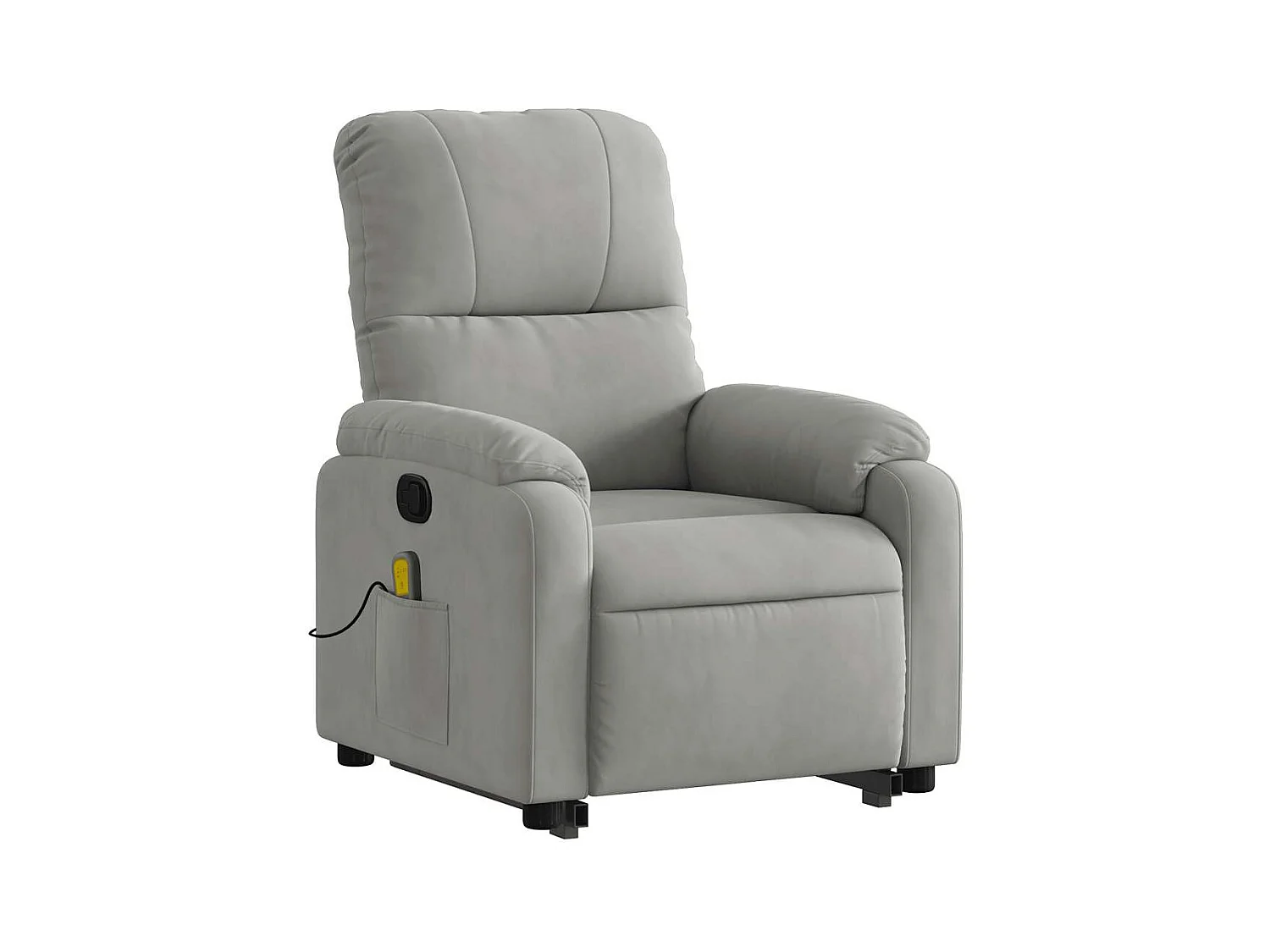 Sillón de relax | Sillón reclinable de masaje elevable tela microfibra gris claro SHL9311