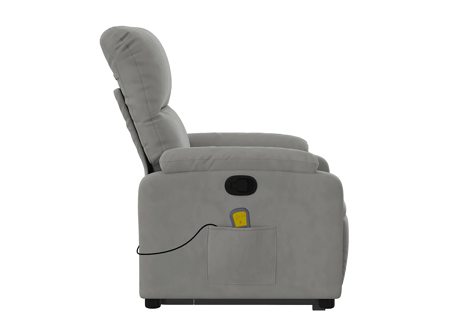 Sillón de relax | Sillón reclinable de masaje elevable tela microfibra gris claro SHL9311