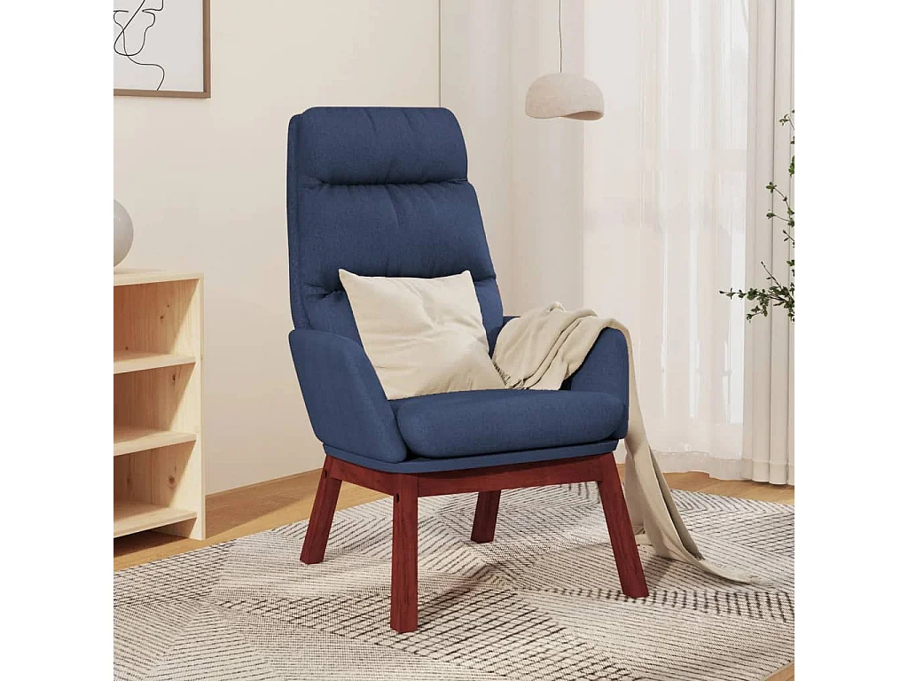 Relaxstoel | Fauteuil stof blauw