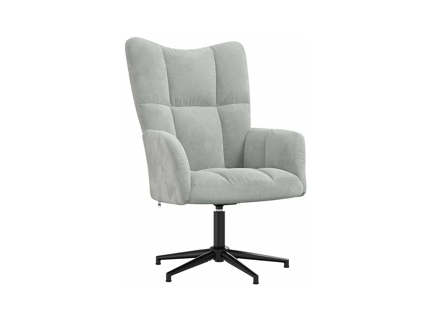 Chaise de relaxation-Fauteuil de Salon Gris clair Velours SHL3371