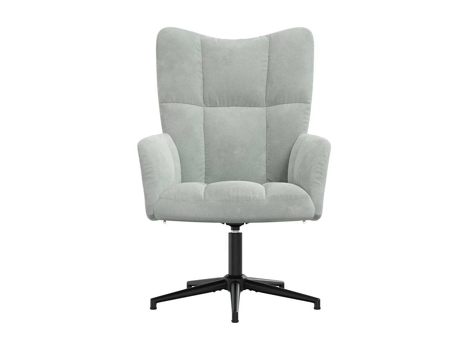 Chaise de relaxation-Fauteuil de Salon Gris clair Velours SHL3371