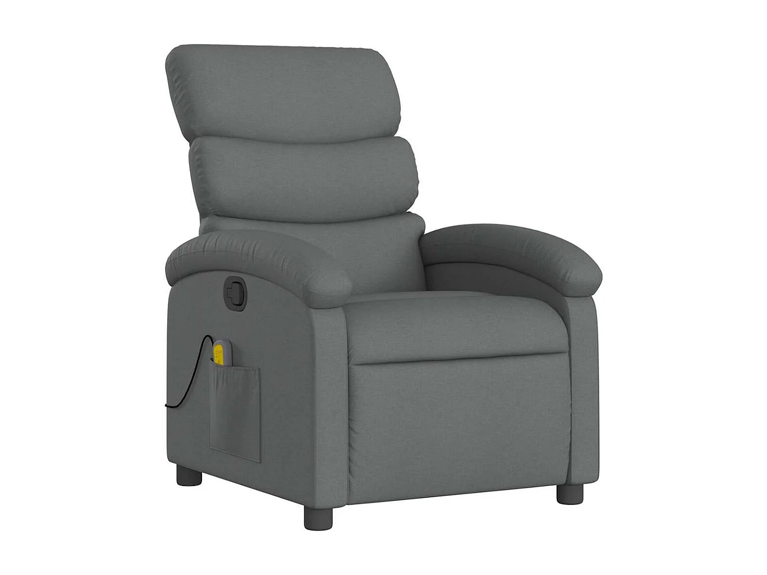 Fauteuil inclinable-Fauteuil salon-Fauteuil de massage Gris foncé Tissu SHL2950