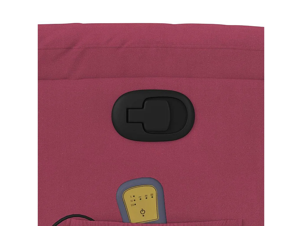 Fauteuil inclinable-Chaise de relax-Fauteuil de Massage rouge bordeaux velours SHL4980