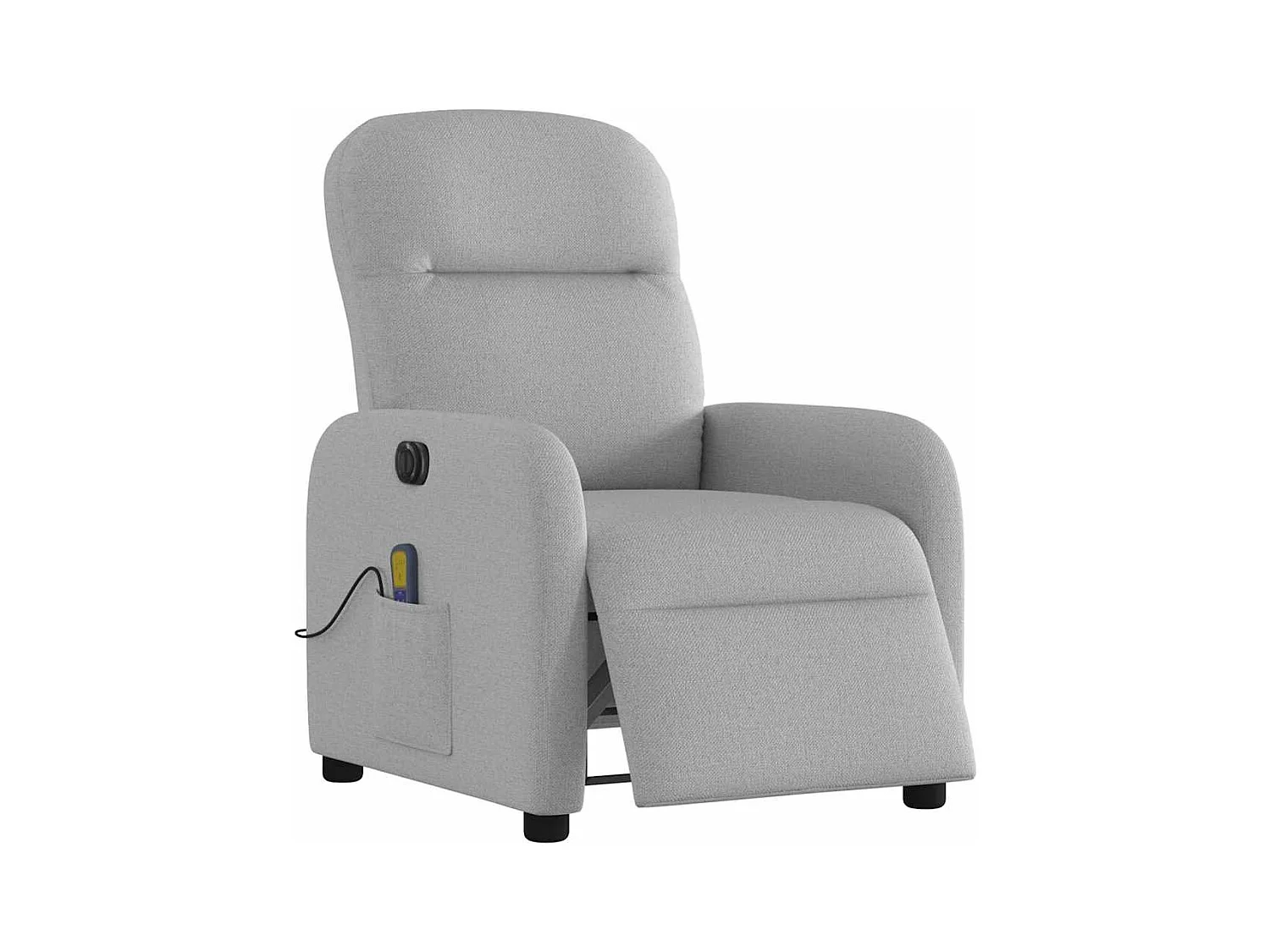 Poltrona massagens reclinável elétrica tecido cinzento-nublado SHL778826