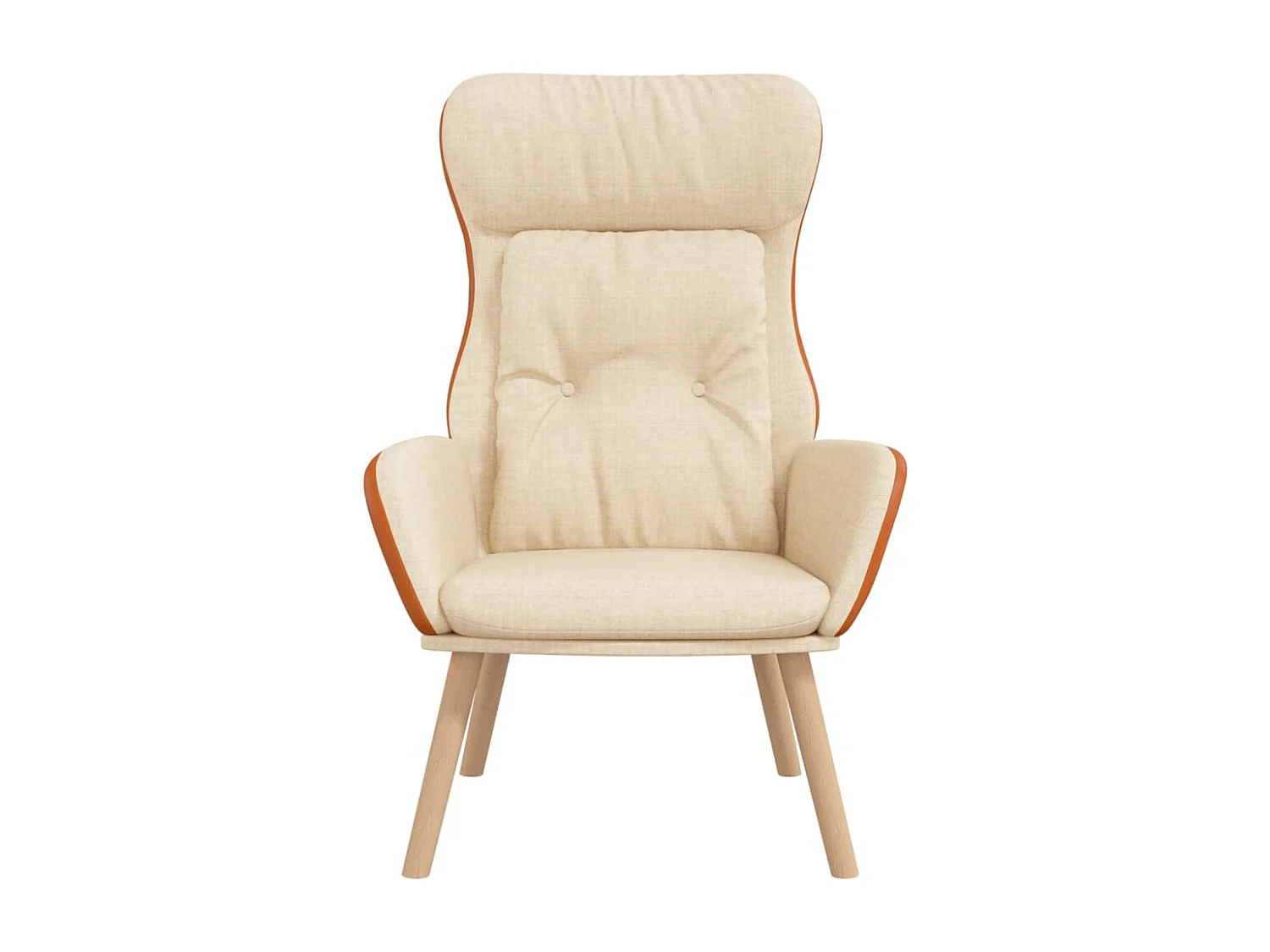 Sillón de relax | Silla de relax de tela y PVC color crema SHL6570