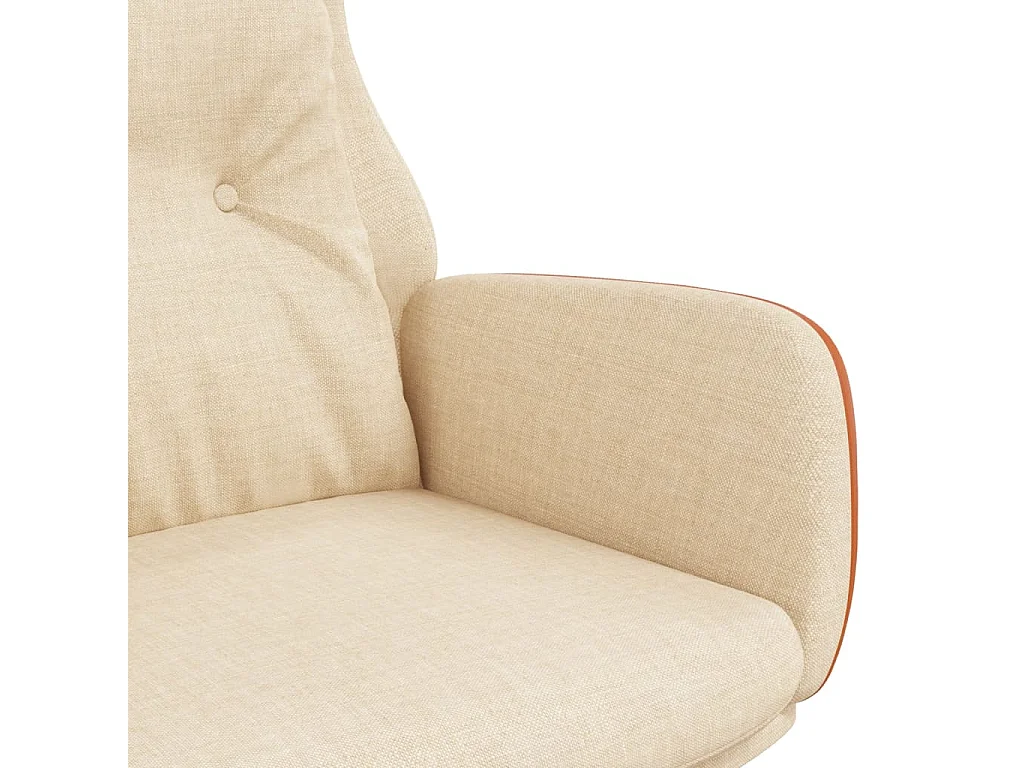 Sillón de relax | Silla de relax de tela y PVC color crema SHL6570